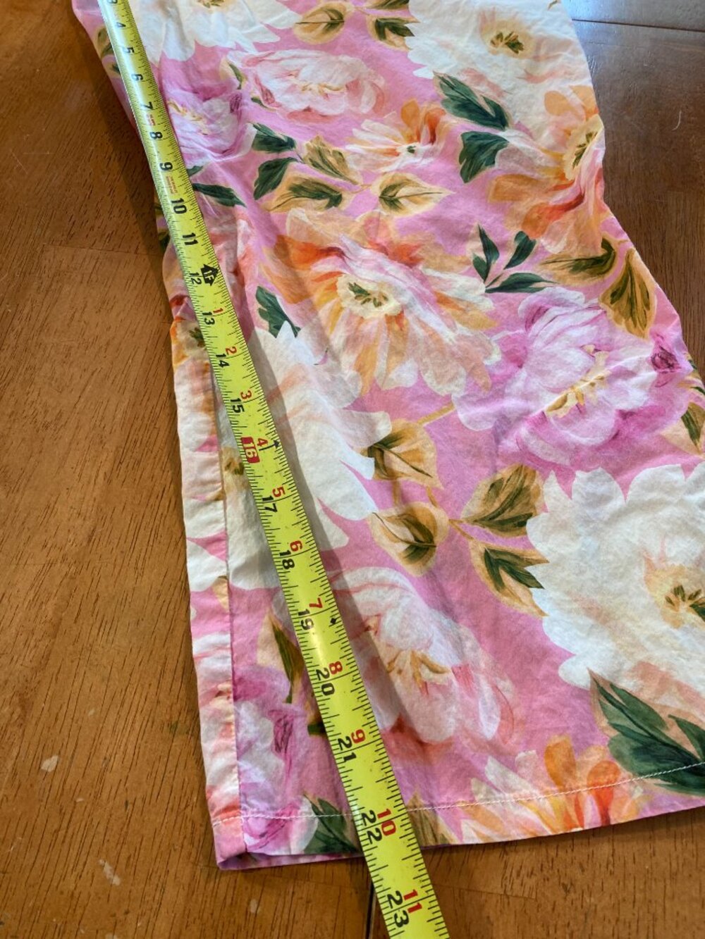 The Cat’s Pajamas Pink Floral S/S top & Pants Pajamas Cotton S-small repair - Picture 8 of 13